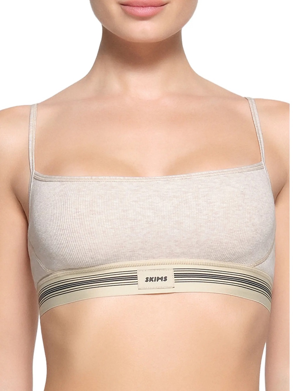 Skims cotton rib scoop bralette